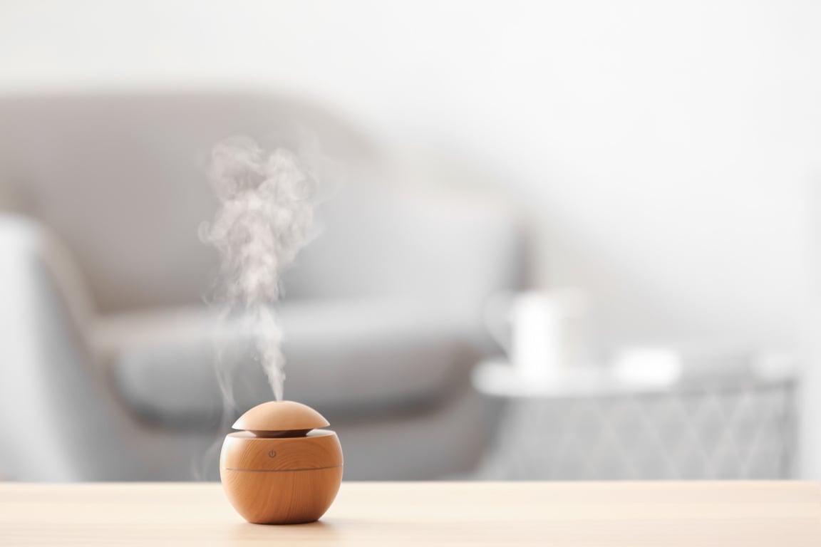 Aroma Oil Diffuser on Table in Room